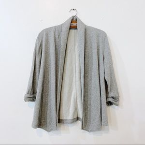 THEORY gray jersey open blazer cardigan